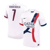 PSG KVARATSKHELIA #7 Auswärts-Fußballtrikot Authentic 2024/25 – UCL Edition